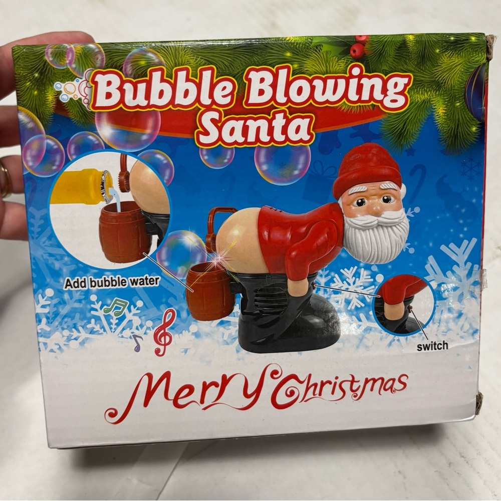Santa Claus Bubble Butt Machine Funny Santa Bubble Blower for Outdoor Indoor